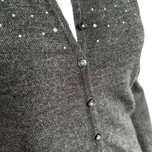 Karen Scott Grey Acrylic Cardigan And Pullover Sweater Set S - Picture 3 of 6